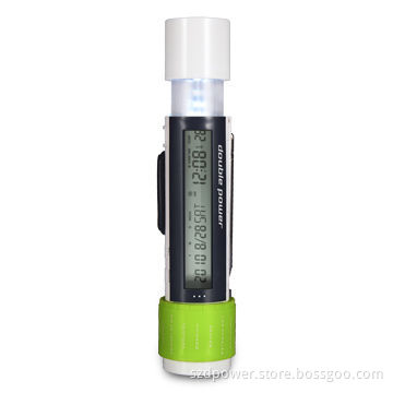 4-in-1 LED Torch with World Time Alarm Clock and 12/24 Hours Format Display